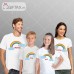 تیشرت ست خانوادگی چهار نفره    با طرح رنگین کمان شماره 11 خرید از سایت گیفتکس 