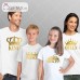 تیشرت ست خانوادگی چهار نفره    با طرح کینگ کویین پرنس پرنسس طرح شماره 9 خرید از سایت گیفتکس 